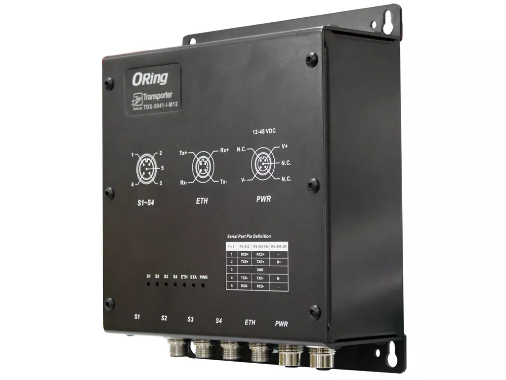 O-Ring TDS-5041-I-M12 Serial Device Server Back